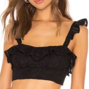 Lovers + Friends Charlotte Bralette Black